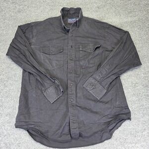 Vintage Wrangler Country Western Shirt  Black Jukebox Print Mens 16.5x35 LG